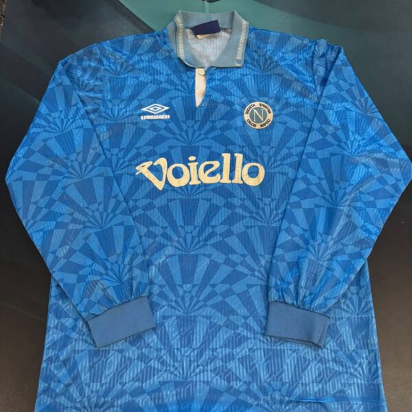 Camiseta mangas largas del Napoli 1991 1993 10 talle 4 (XL)