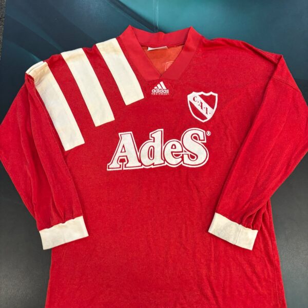 MATCHWORN CAMISETA DE INDEPENDIENTE USADA EN JUEGO MANGA LARGA 1993