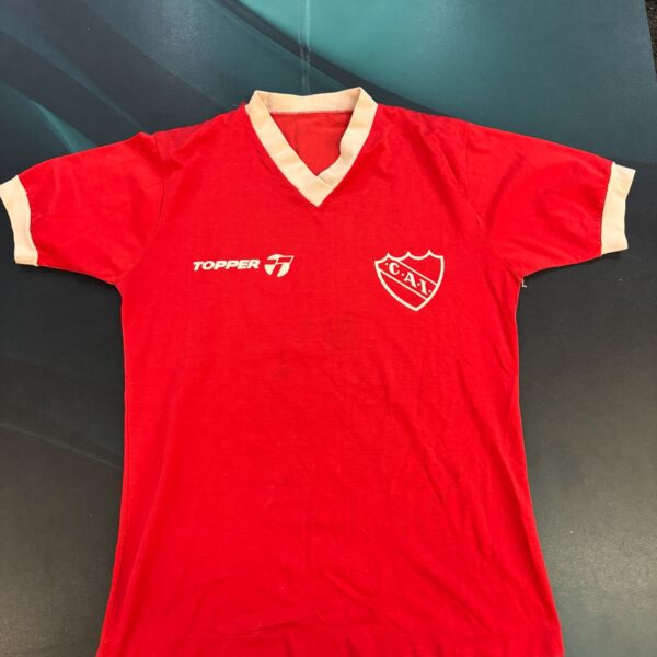 MATCHWORN CAMISETA DE INDEPENDIENTE USADA EN JUEGO topper copa libertadores 1984