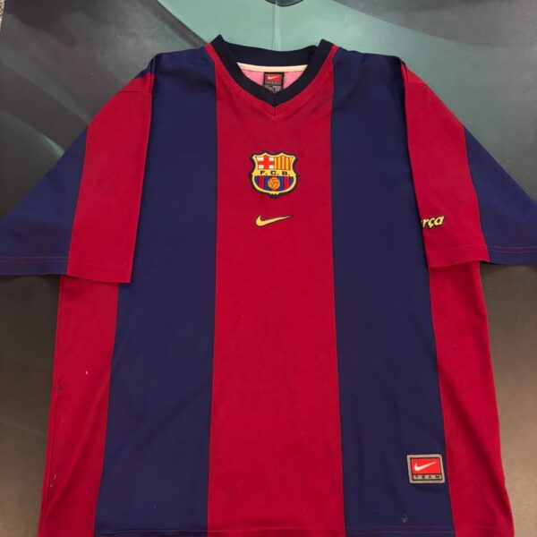 Camiseta del Barcelona 1998 1999 11 Rivaldo talle L