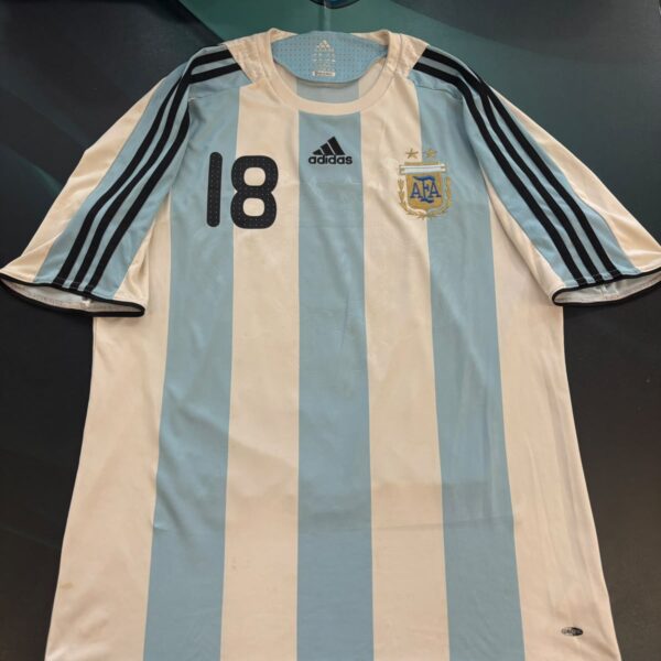 Camiseta de la selección Argentina 2008 18 Messi talle XL
