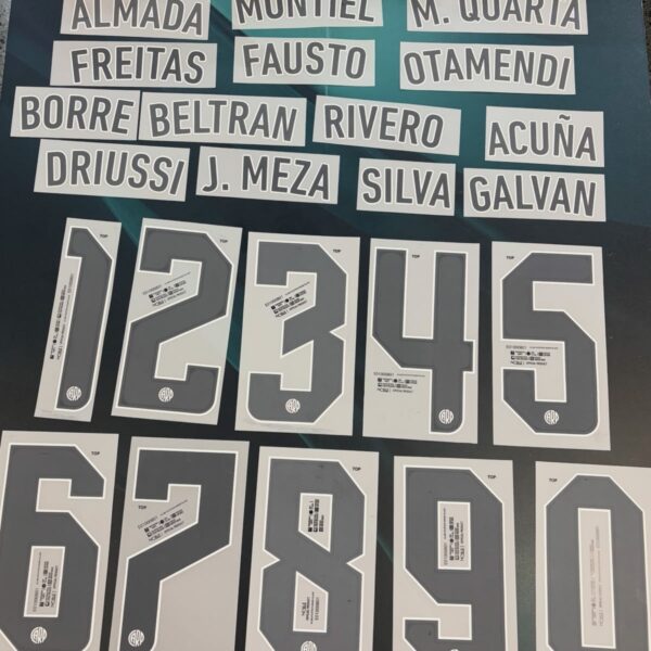 numeros de river plate camiseta 2026 2027 titular 100% originales (precio por unidad, detallar en nota de pedido jugador)