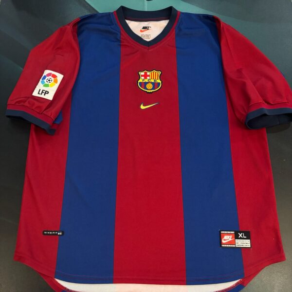 Camiseta del Barcelona 1998 1999 11 Rivaldo talle XL