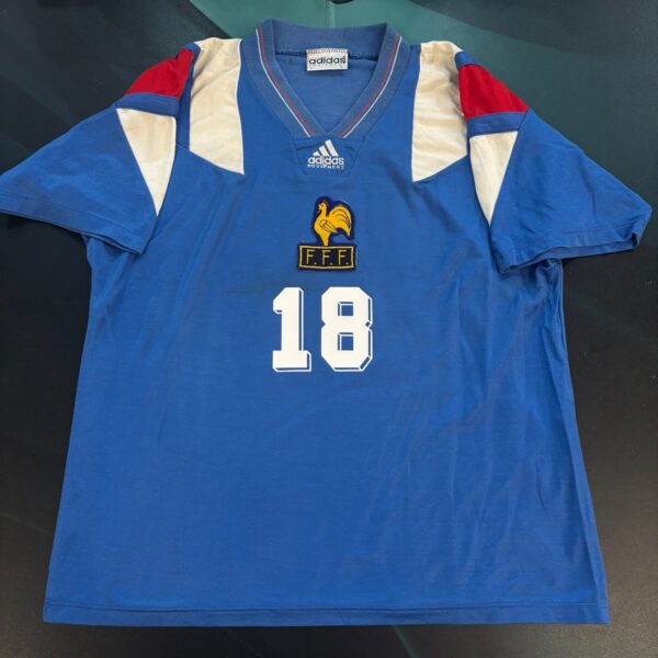 Camiseta de la selección de Francia  1992 18 Cantona talle 3 (L)