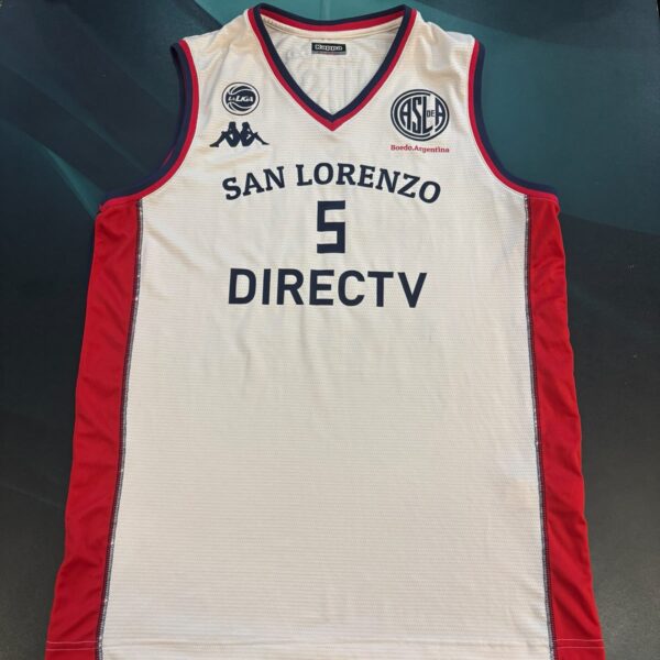 Musculosa de Básquet  San Lorenzo utileria 5 Musso talle XL