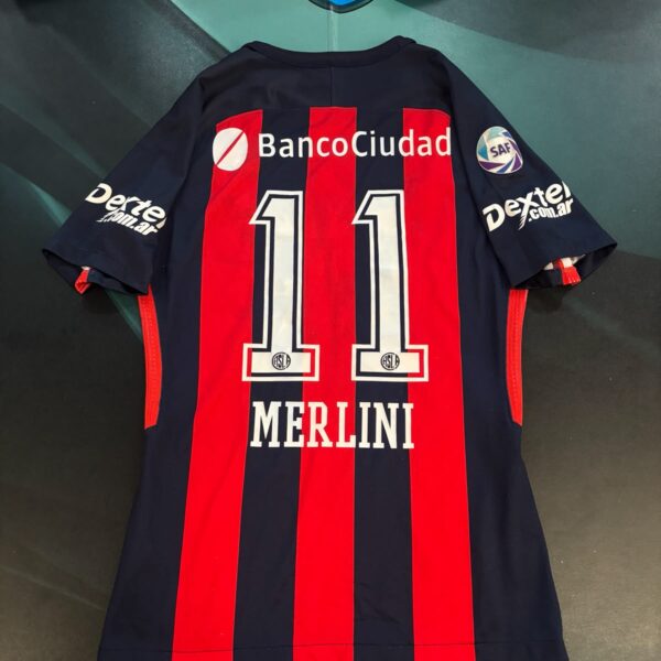 Camiseta de San Lorenzo 2018 utileria 11 Merlini talle S