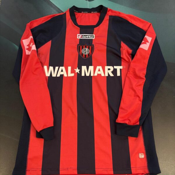 Camiseta mangas largas de San Lorenzo 2008 utileria 8 Rivero talle XL