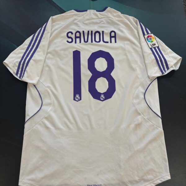 Camiseta del Real Madrid 18 Saviola talle L