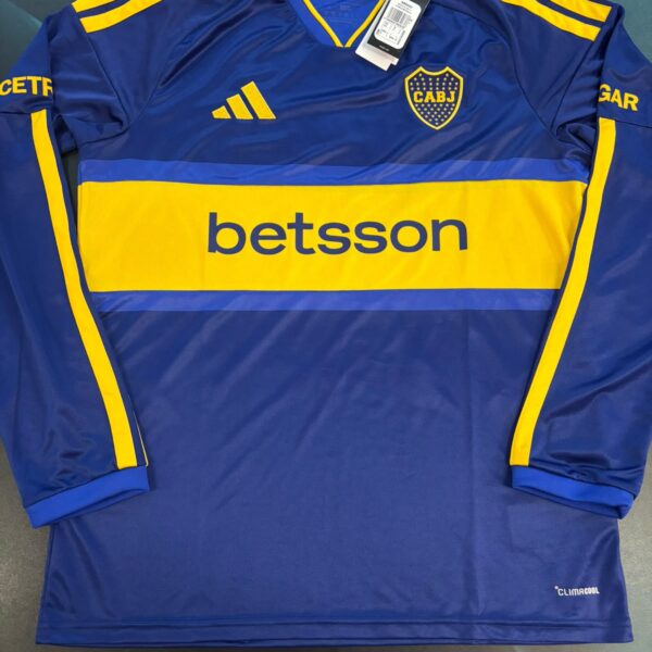 Camiseta titular manga larga de Boca Juniors versión de tienda jugador a elección