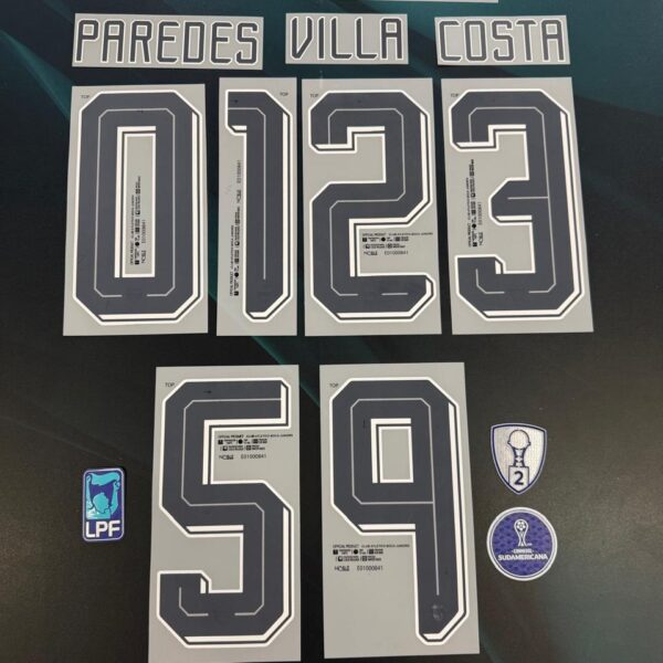 numeros de Boca juniors camiseta 2026 2027 suplente rallada 100% originales (precio por unidad, detallar en nota de pedido jugador)