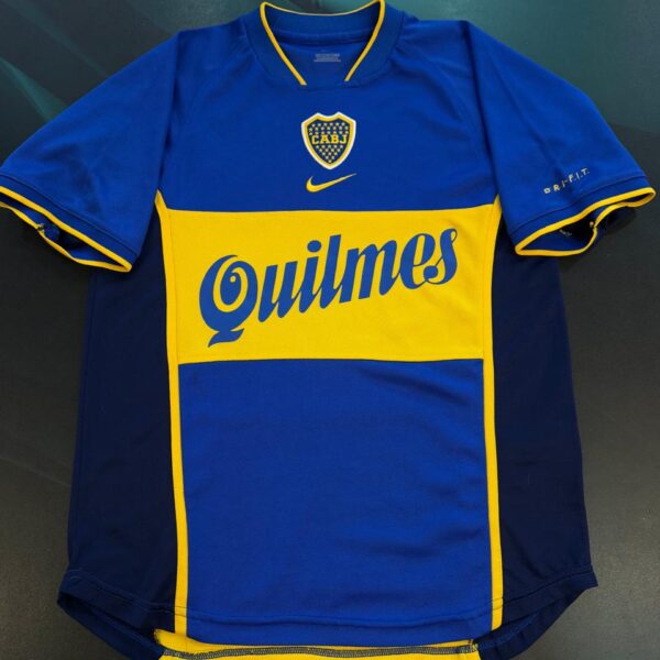 Camiseta de Boca año 2001 talle XS original de época inmaculada 10 de plástisol