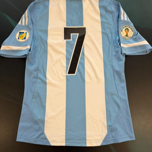 Camiseta titular Selección Argentina eliminatorias Brasil 2014 jugador 7 talle M