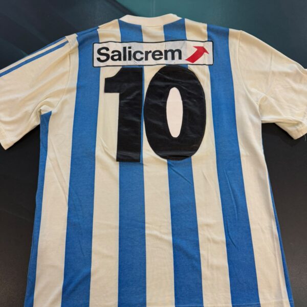Camiseta de Racing Adidas inmaculada usada por Rubén Paz en partido. Talleres vs racing 5 de Mayo de 1991 !