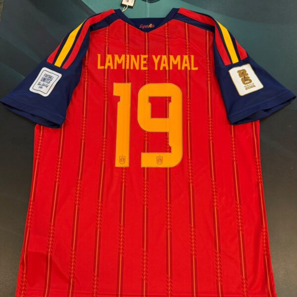Camiseta de la selección de España  final mundial 2026 19 Lamine Yamal talle L