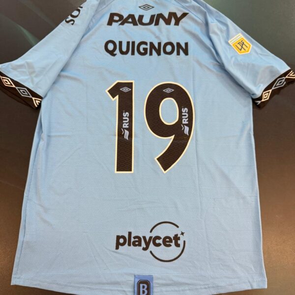 Camiseta titular Belgrano 2025 120 años utileria usada por Facundo Quignon 19 talle L