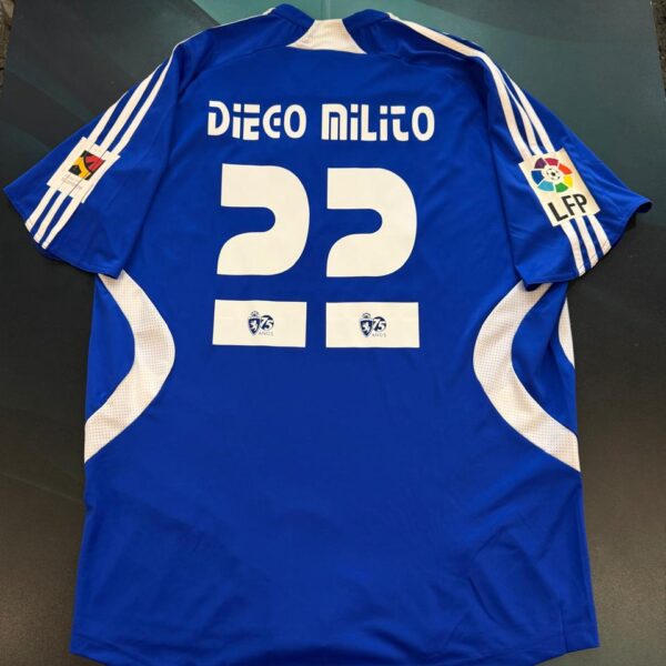 Camiseta del Real Zaragoza 2007 2008 22 Milito talle XL