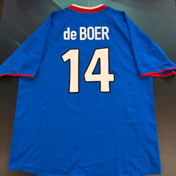 Camiseta del Rangers 2003 2004 14 De Boer talle XL
