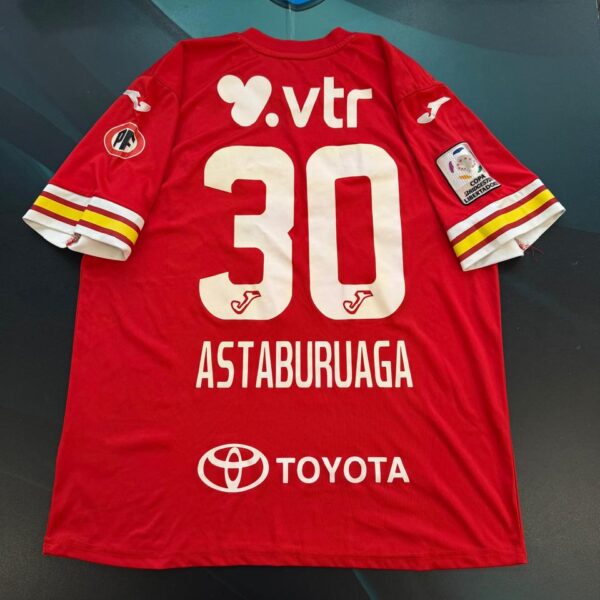 Camiseta de Unión Española utileria copa libertadores 2014 vs San Lorenzo 30 Astaburuaga talle L