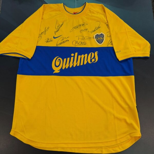 Camiseta alternativa Boca Juniors 2000 firmada talle XL 9