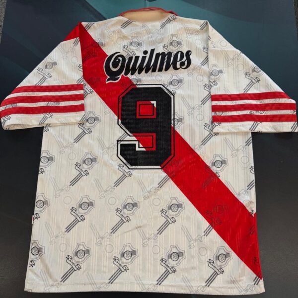 Camiseta de River Plate apertura 1996 (River 4 Racing 3) usada por 9 Enzo Francescoli talle 4 💣