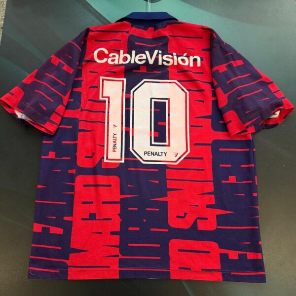 Camiseta de San Lorenzo 1995 firmada por algunos integrantes del plantel 10 nro pintura talle 12 (XL)