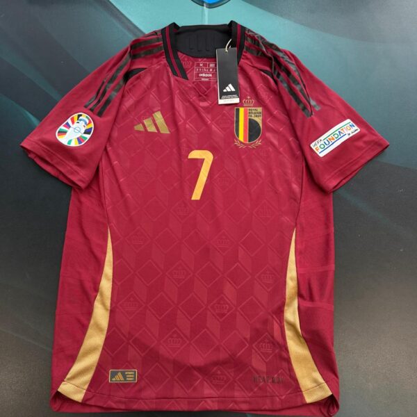 Camiseta de la selección de Bélgica versión jugador 7 De Bruyne talle M