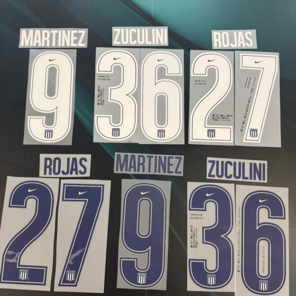 Números y nombres oficiales de Racing Club 2026 | titular y suplente | precio por unidad