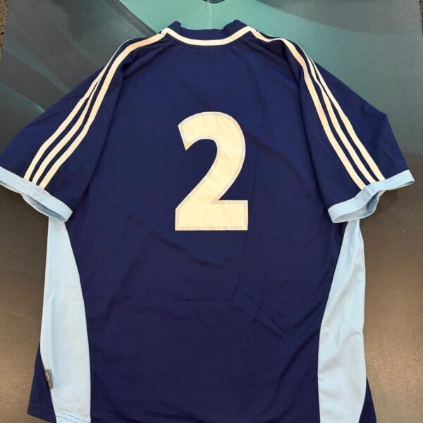 Camiseta alternativa de la selección Argentina ultima fecha de las eliminatorias para el mundial Corea Japón 2002 vs Uruguay 🇺🇾 usada por el Ratón Ayala 2 talle XL