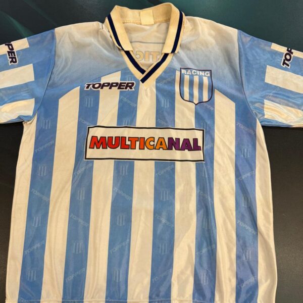 MATCHWORN ⭐️  Camiseta titular Racing 95/96 talle 44 11 el Piojo López