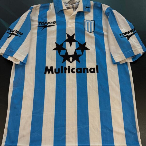 Camiseta de Racing usada por Nico Diez torneo de verano de 1998 estado inmaculada