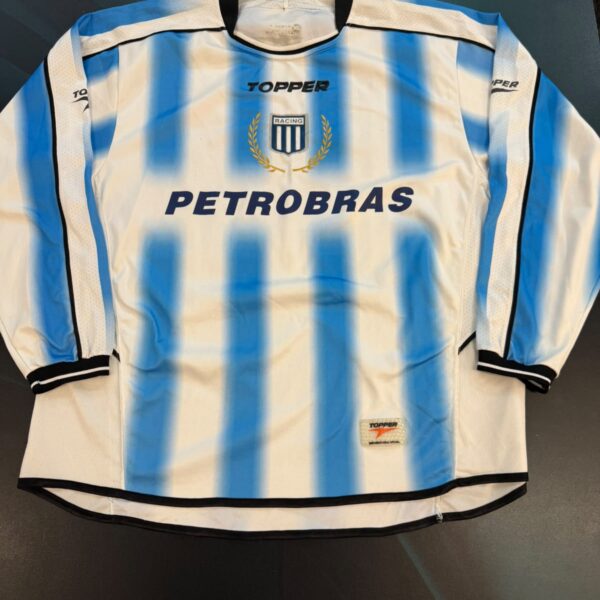 Camiseta titular manga larga Racing Club 2005 talle XL 20 el usada x Mago Capria