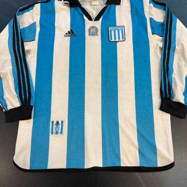 Camiseta titular manga larga Racing Club 2000 talle L 21 Marcelo Vega