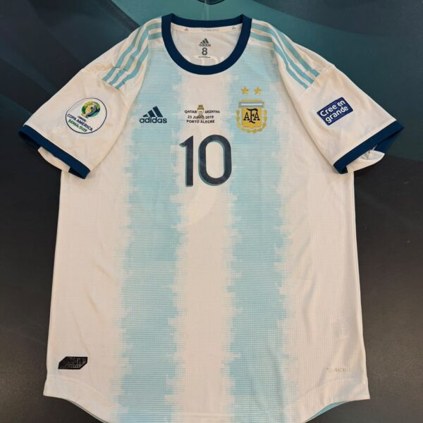 Camiseta de la selección Argentina versión jugador copa América 2019 10 Messi talle 8